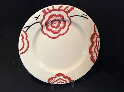 Buy Clarice Cliff A Perfect &  Excellent Red Flower 8 Inch Plate Dated November 1933 • 55£