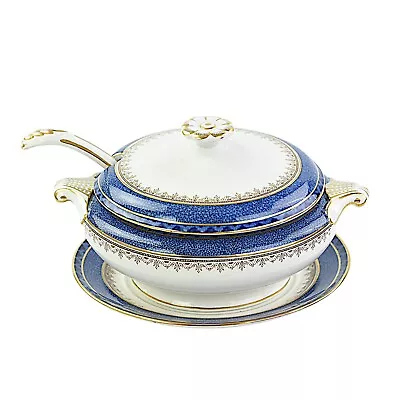 Buy Booths Pottery, Silicon Ware, A3238, Powder Blue Enamelled, Sauce Tureen • 28£