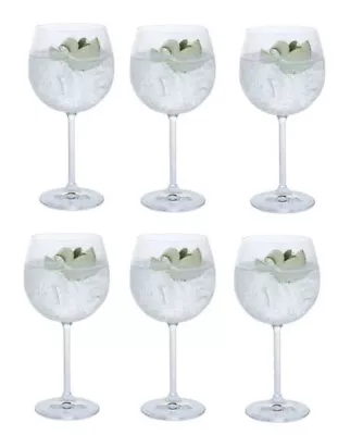 Buy Dartington Clear Crystal Gin Spanish Style Copa Drink Glass G&T Party Set Of 6 • 36£