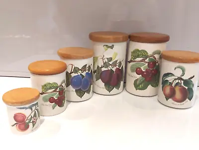 Buy Vintage Portmeirion Pomona Storage Jars X 6 Made In Britain & England • 65£