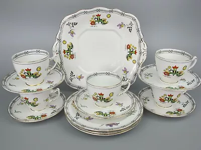 Buy Balmoral Tea Set Service: Cups Plates. Hand Painted China. 1930's Vintage R&D • 39.99£