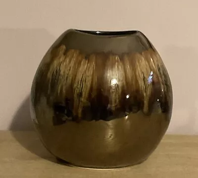 Buy Poole Pottery Brown/gold Cool Pattern Vase[Dolphin Mark Used From 1966-1980] • 32£