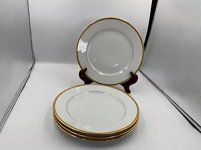 Buy Set Of 4 Tiffany & Co. GOLD BAND Dinner Plates Limoges France • 527.46£