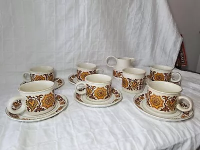 Buy Stonehenge Midwinter 6x Cup And Saucer Milk Jug And Sugar Bowl 70s Retro Vintage • 22.99£