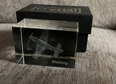 Buy Crystal Visions Glass Paper Weight Mustang & Box Limited Edition • 15£
