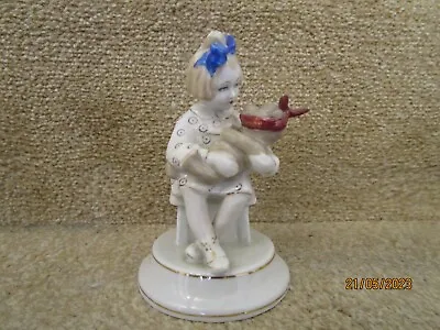 Buy USSR Polonne  Porcelain Figure - Girl With Teddy • 24£