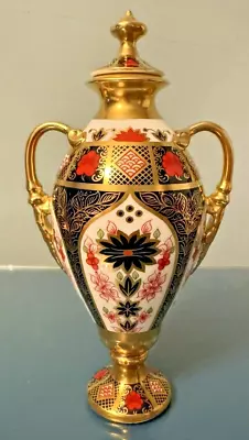 Buy Royal Crown Derby  Twin Handled Ovoid Lidded Vase  Old Imari 1128 Pattern  SGB • 300£