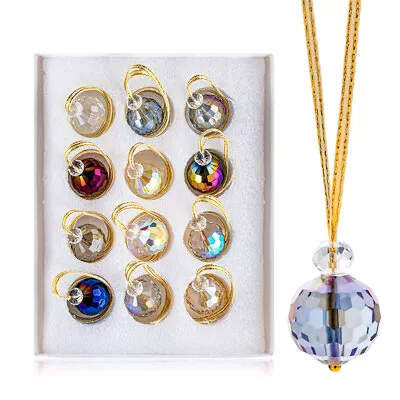 Buy 12Pcs Crystal Glass Christmas Balls Ornaments Prism Ball Hanging Xmas Tree Decor • 9.78£