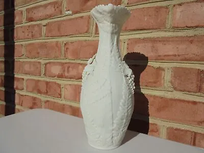 Buy Antique Bennington Parian Porcelain Fern Vase W Applied Grapes 9 1/2  • 24.01£