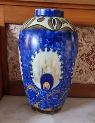 Buy Art Deco Clews & Co Chameleon Ware Hand Painted Vase RARE DESIGN  SHELL  • 85£
