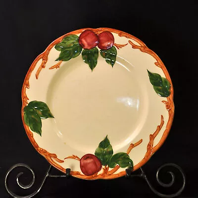 Buy Franciscan Apple Luncheon Plate 9 5/8  Red Green Brown Hand Decorated 1947-1949 • 28.93£