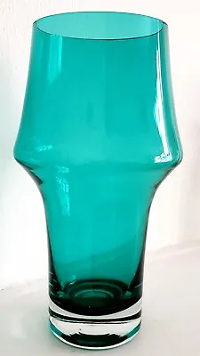 Buy Tamara Aladin Finland 🇫🇮 Riihimaki 1960's Turquoise Abstract Glass Vase • 20£