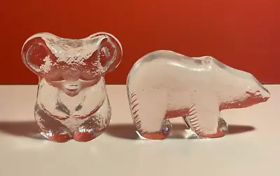 Buy Kosta Boda Art Glass Bear And Koala Paperweights • 45£