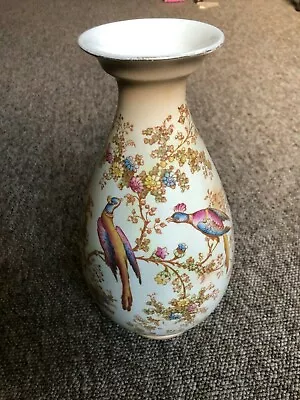 Buy Crown Ducal Ware Large Blush Vase  Birds Of Paradise 29 Cm • 40£
