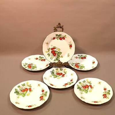 Buy Queens China Virginia Strawberry Side Plates X 6 • 35£