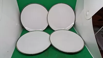 Buy 4 X Thomas Germany Medallion Thick Platinum Band 21cm Dessert Plates • 22£