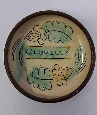 Buy Clovelly Pottery Brown Glazed Dish 12cm Diameter • 7.99£