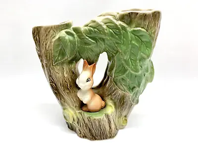 Buy Eastgate Pottery Withernsea England Fauna 74 Double Vase Rabbit Treetrunk --C • 9£