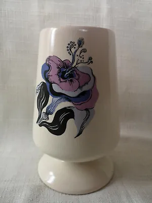Buy New Devon Pottery Newton Abbot Purple Flower Vase 1970s Vintage Christmas Gift • 6.99£