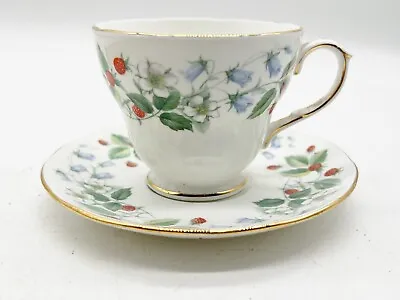Buy Vintage Duchess Duo Strawberry Fields Bone China Tea Cup And Saucer • 24.99£