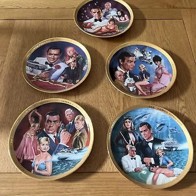 Buy James Bond 007 Franklin Mint Porcelain Collectors Plates X5 Nbr • 50£