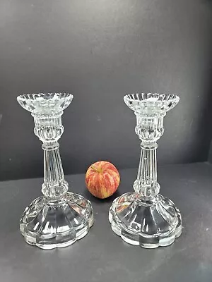 Buy Pair Of Lovely Vintage Glass Art Candle Sticks Holders • 25£