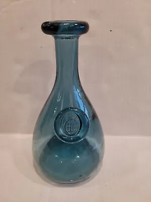 Buy Vintage Holmegaard Cherry Elsinore Wine Bottle Blue Glass Carafe CE Crown • 16.06£