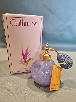 Buy Vintage Caithness Priscilla Blue Art Crystal Glass Atomiser Perfume Bottle Boxed • 19.99£