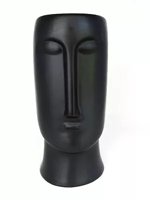 Buy HUGE 30cm Italian Ceramic Picasso Inspired Bitossi Style Face Vase Charcoal • 39.99£