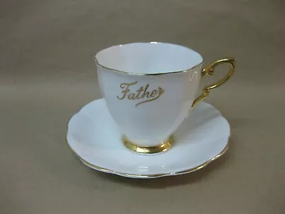 Buy Vintage Fine Bone China 'Father' Large Tea Cup & Saucer Royal Standard  Dad Gift • 11.99£