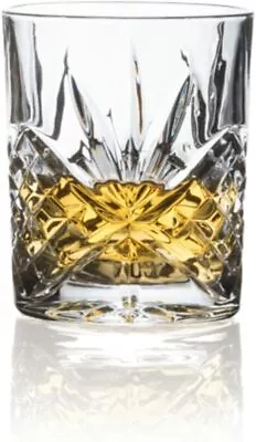 Buy Ashford Lead Free Crystal Clear Old Fashioned Glass Tumbler (310ml) SET OF 4 • 14.75£