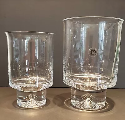 Buy Two Vintage Dartington Crystal Small Barbecue Candle Holders Frank Thrower FT180 • 23.95£