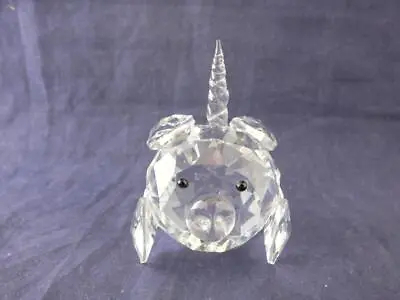 Buy Small Crystal Clear Glass Pig With Black Eyes. • 11.96£