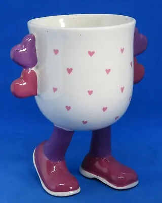 Buy . Carlton Walking Ware Vintage Art Deco Antique Purple Love Heart Teacup Tea Cup • 45£