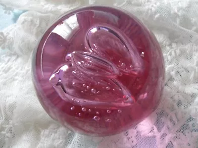 Buy Pink Glass Paperweight - 540g (3  Dia) • 4.99£