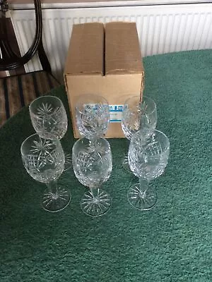 Buy Set Of 6 Bohemia Cut Crystal 24% Stemware Claret Glasses • 25£
