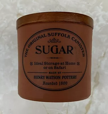 Buy Terracotta Henry Watson Pottery Original Suffolk Sugar Canister Vgc • 13.50£