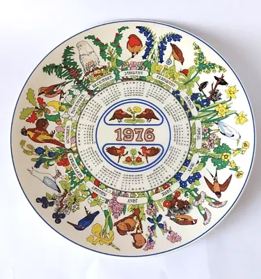 Buy Vintage Wedgwood Calendar Plate 1976 Robin , 10”, • 2.99£