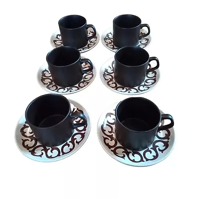 Buy J &G Meakin Maidstone - Bianca 6 X Tea Cups And Saucers Vintage  • 15.99£