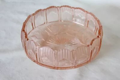 Buy Art Deco Pink Glass 'Rose' Bowl By Sowerby • 15.99£
