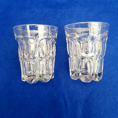 Buy 2 X Antique Victorian Pressed Glass Whisky Spirit Ale Tumbler • 22.99£