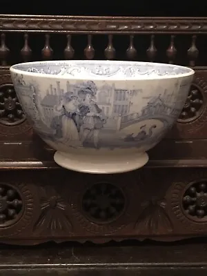 Buy Antique J M P Bell 19thC Pottery Bowl - Hand Painted / Transfer - Venetian • 99.99£