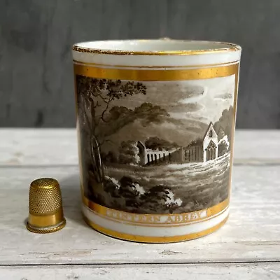Buy Tintern Abbey Porcelain Mug Hand Painted En Grisaille British Topographical • 195£