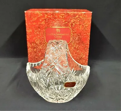 Buy Doulton International Crystal Cut Glass Basket IOB • 19.99£
