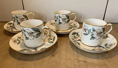 Buy Crown Staffordshire Fine Bone China Demitasse 4 Coffee Cans Saucers 1940’s • 15£