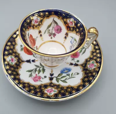 Buy Antique Victorian Tea Cup Saucer Floral Gilding Tea Party China • 19.99£