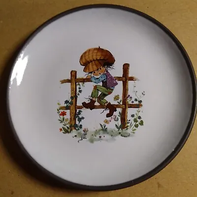 Buy Vintage Hornsea Pottery Lancaster Plate 11cms Boy On Fence With Mouse Design • 12.99£