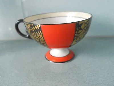 Buy Antique Japanese Noritake Bone China Cup - Iron Red Black And Gilt - Early 1900s • 4.95£