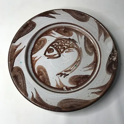 Buy Adam Dworski Wye Pottery Fish Decorated Plate 10 Inches • 11.99£
