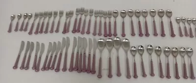 Buy Denby Cutlery Set 44 Pieces Regency Pink Tableware Ceramic/Stainless Steel • 22£